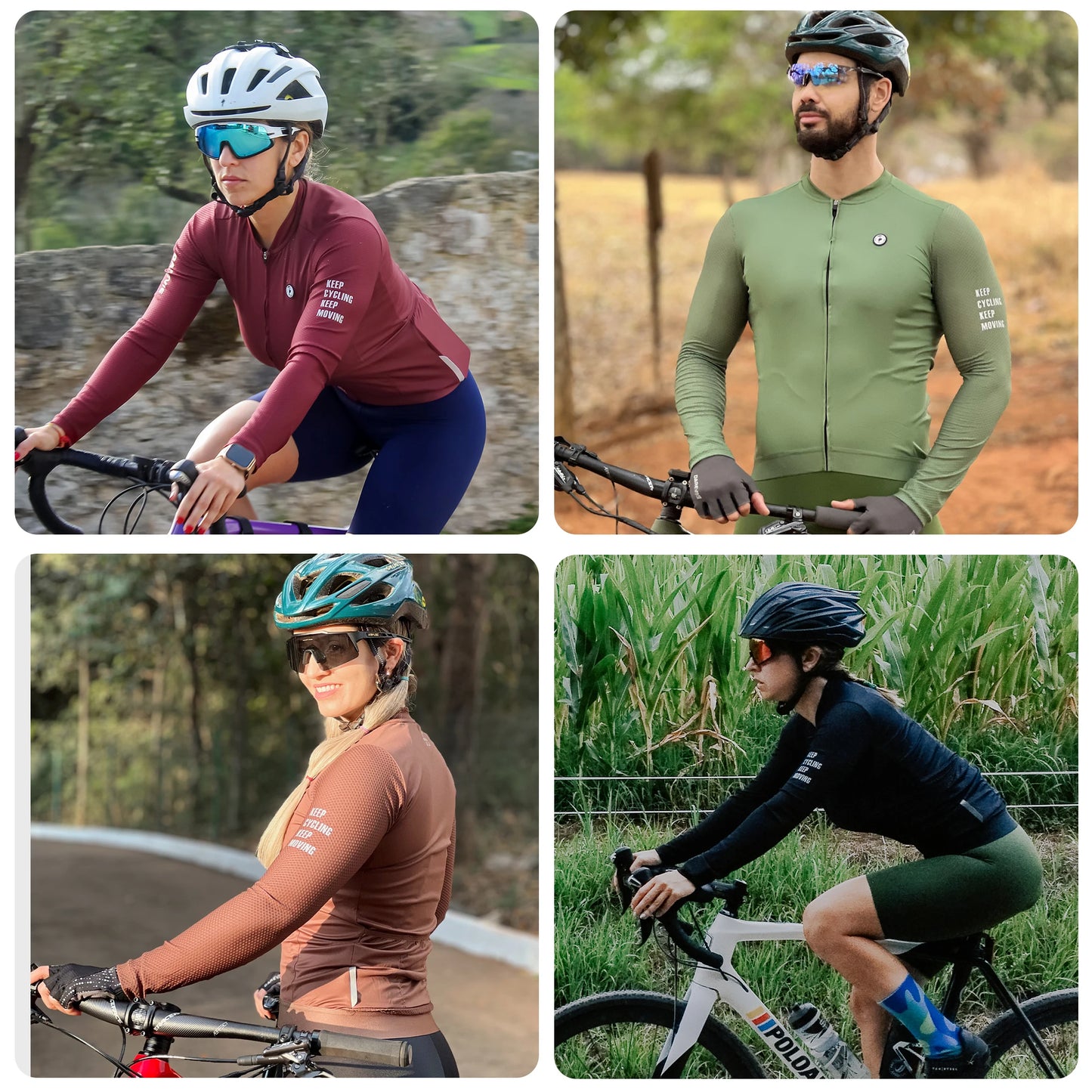 Camisa para ciclismo manga longa