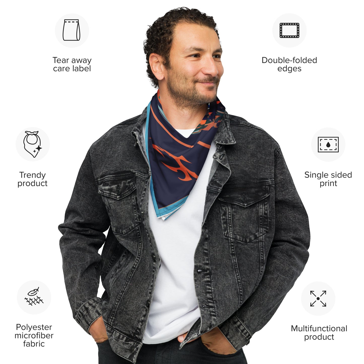 Bandana com impressão all-over