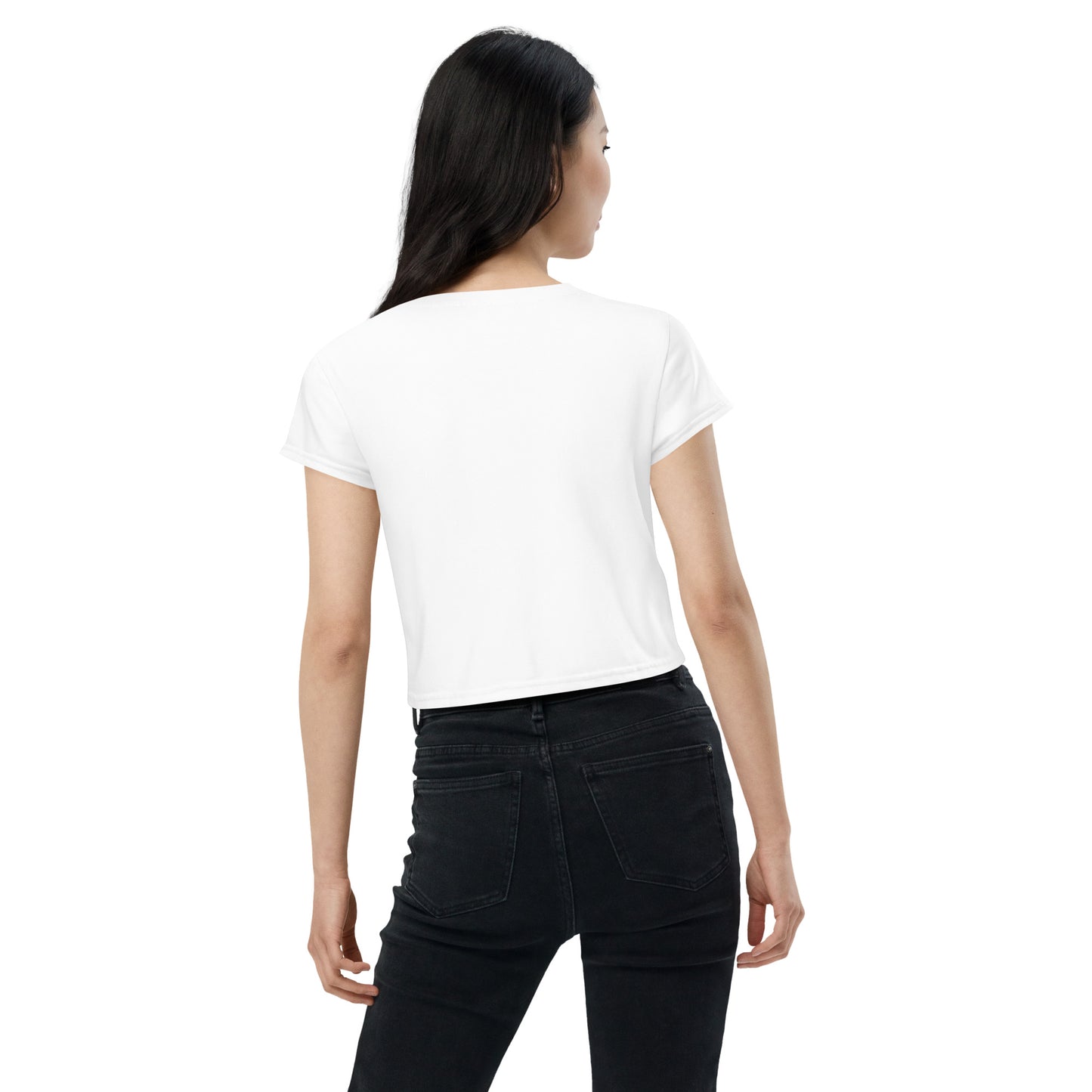 Camiseta Cropped com Impressão All-over
