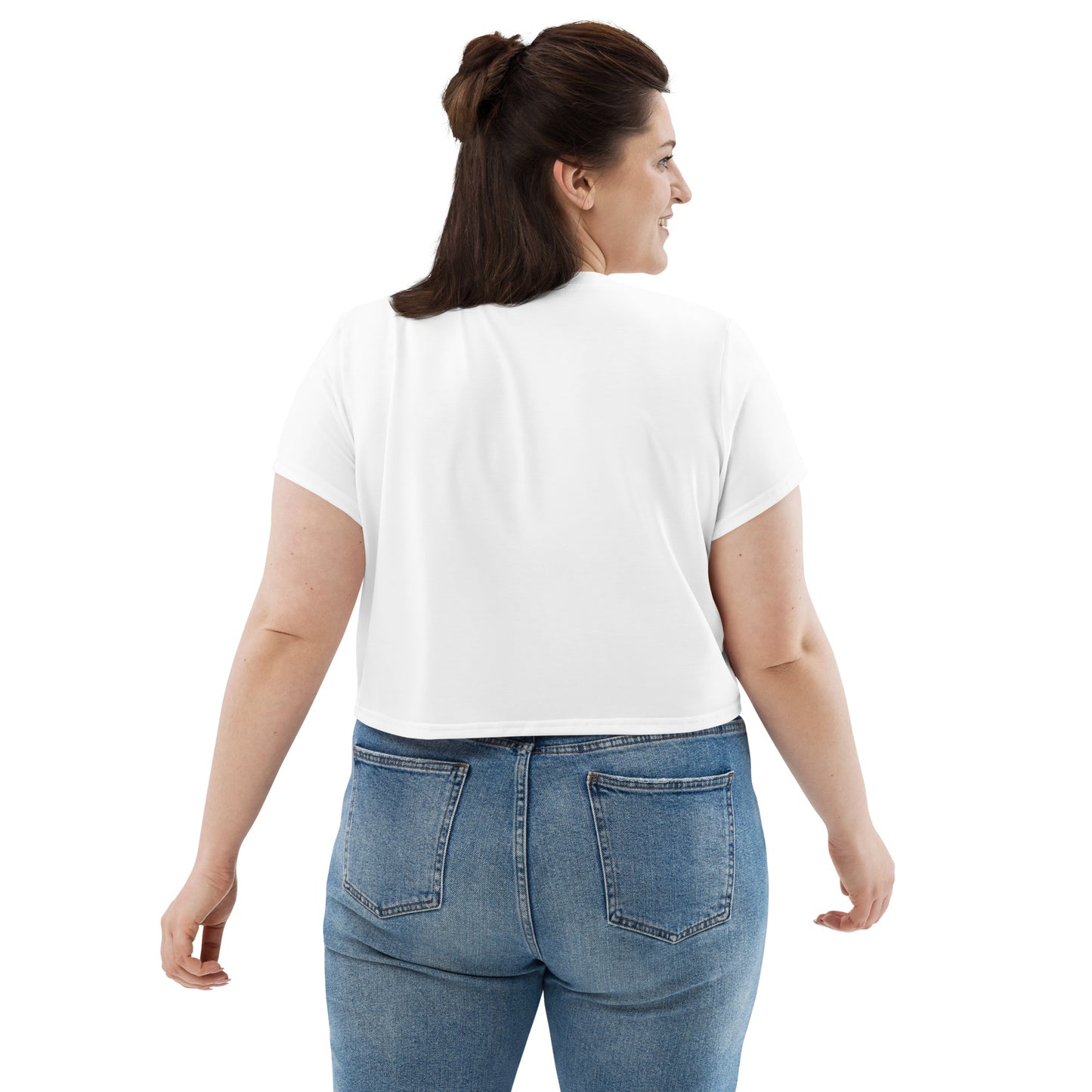 Camiseta Cropped com Impressão All-over