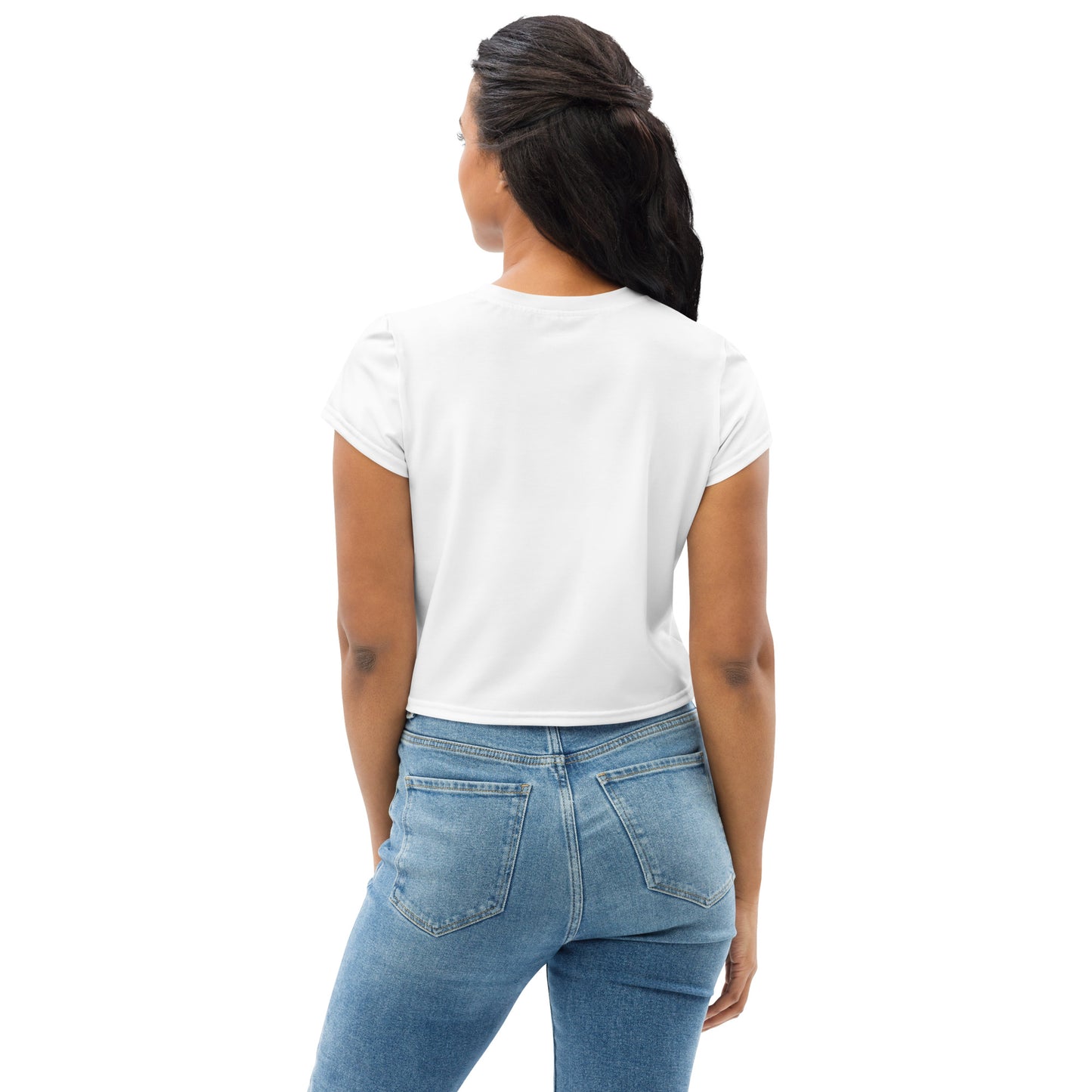 Camiseta Cropped com Impressão All-over