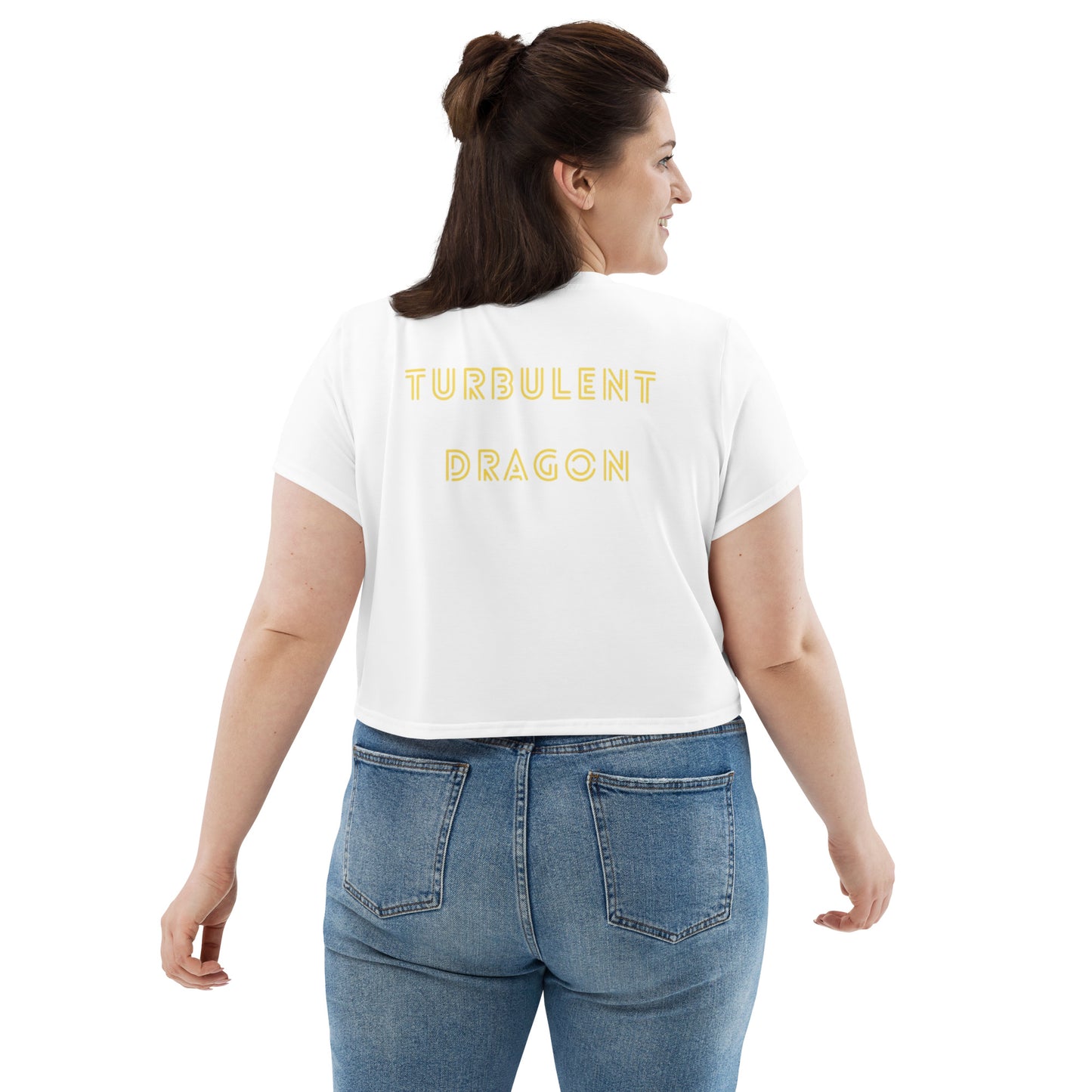 Camiseta Cropped com Impressão All-over