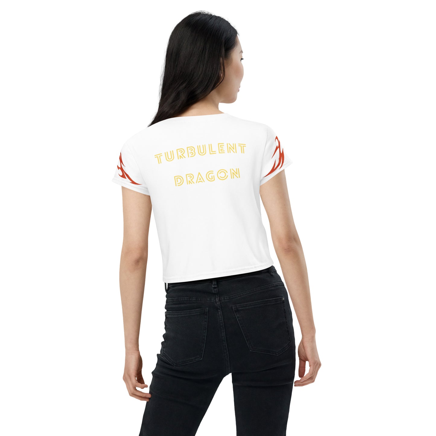 Camiseta Cropped com Impressão All-over