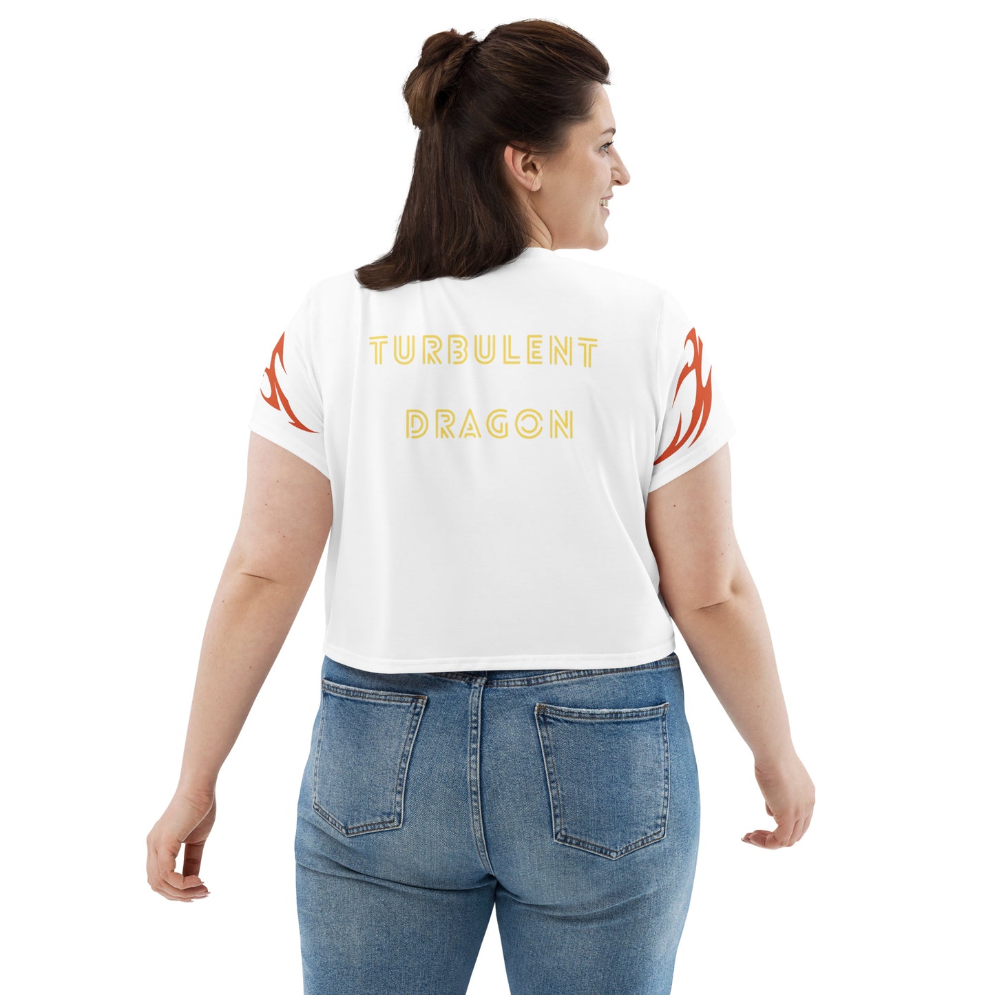 Camiseta Cropped com Impressão All-over
