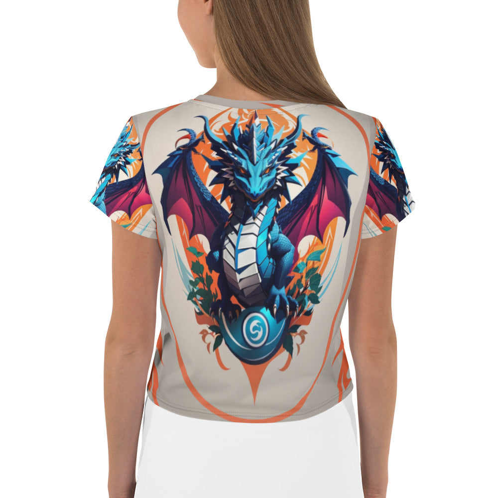 Camiseta Cropped com Impressão All-over
