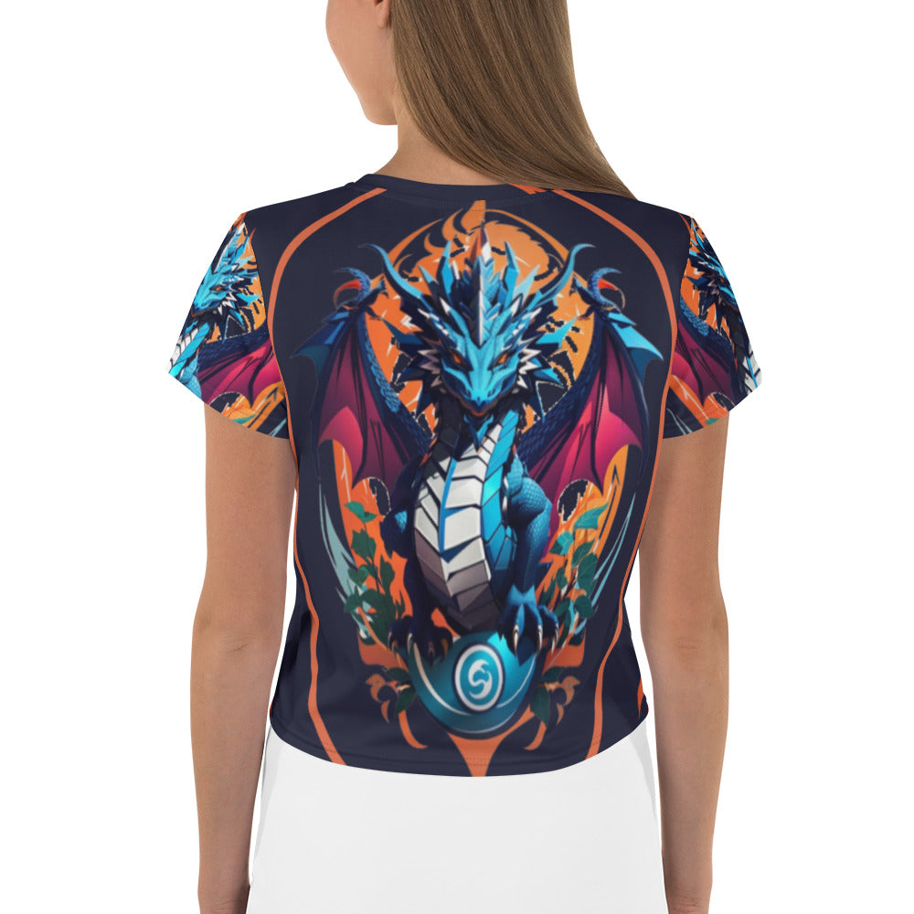 Camiseta Cropped com Impressão All-over