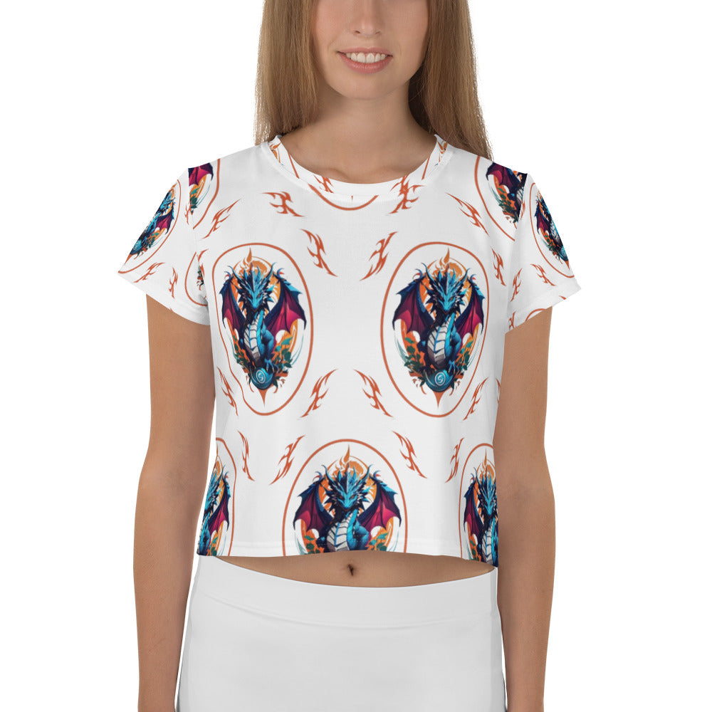 Camiseta Cropped com Impressão All-over