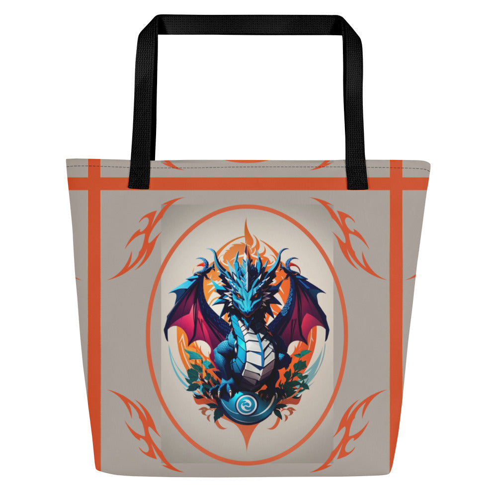 Bolsa sacola grande com impressão all-over