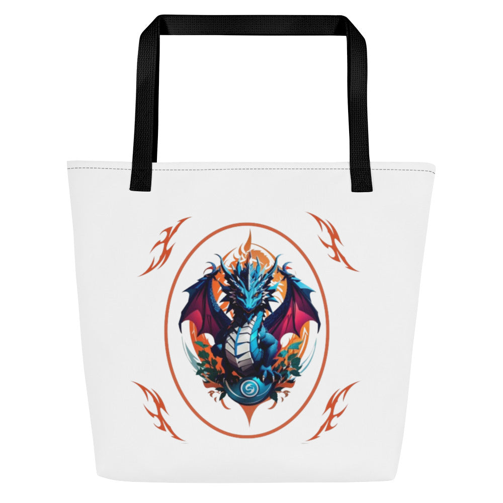 Bolsa sacola grande com impressão all-over