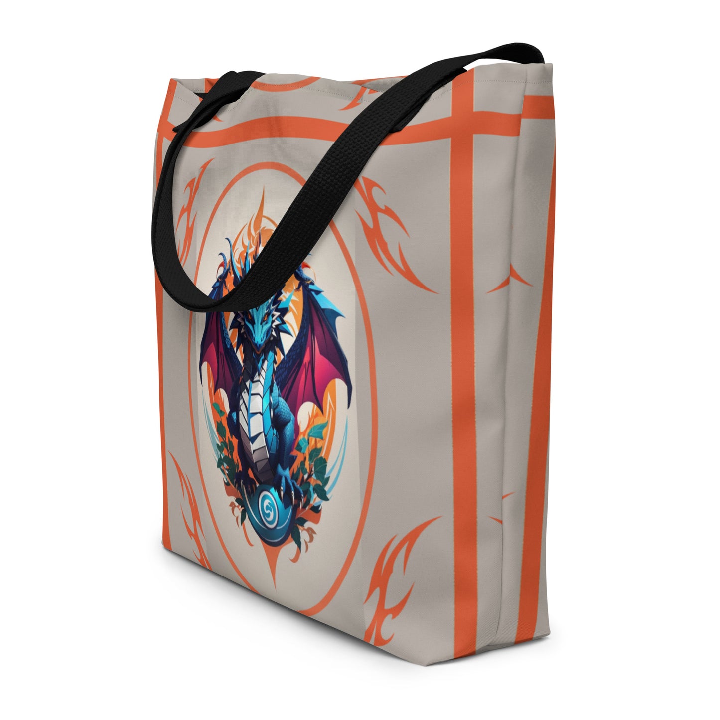 Bolsa sacola grande com impressão all-over