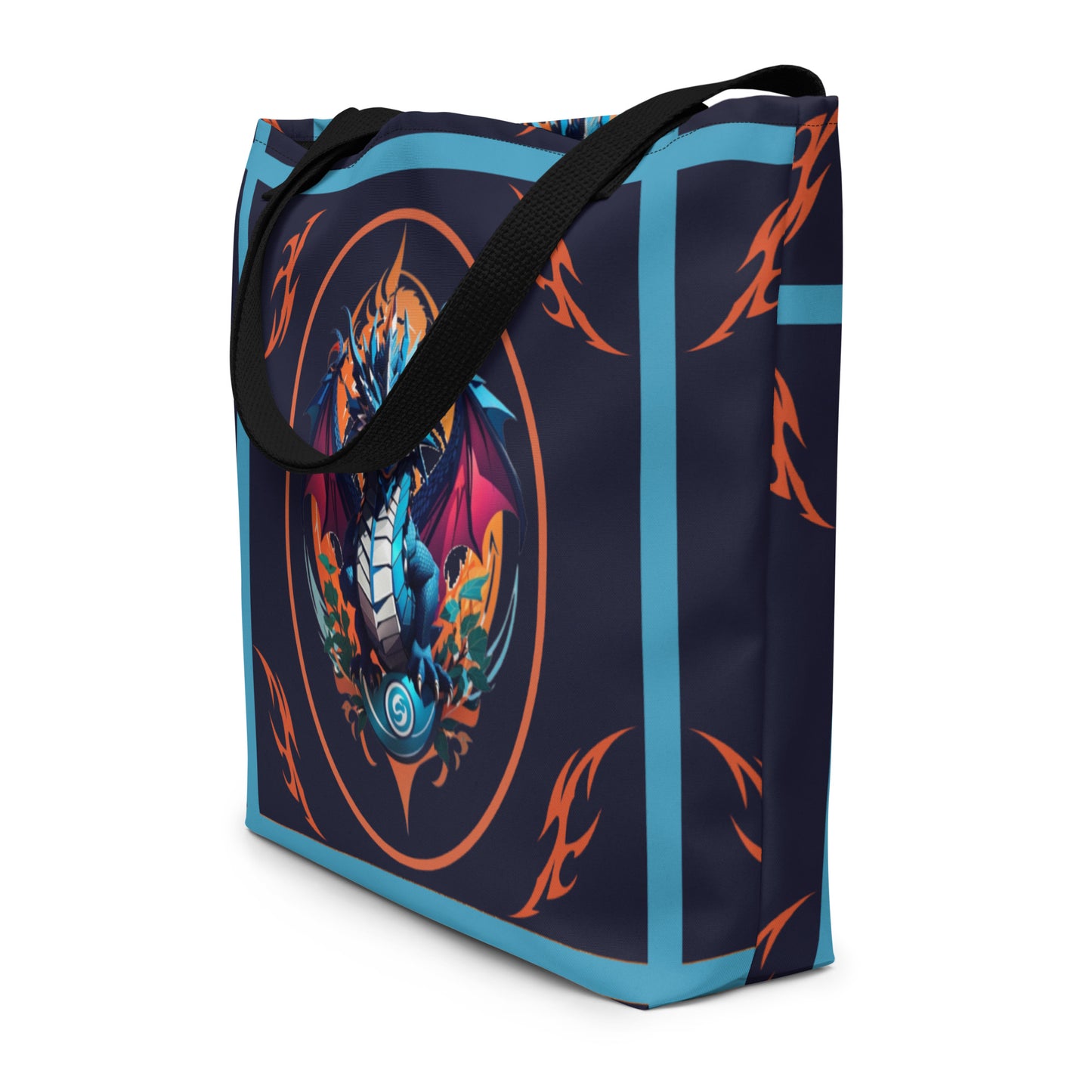 Bolsa sacola grande com impressão all-over