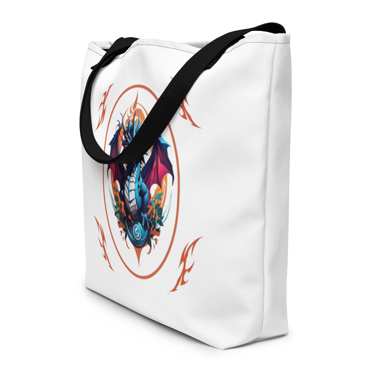 Bolsa sacola grande com impressão all-over