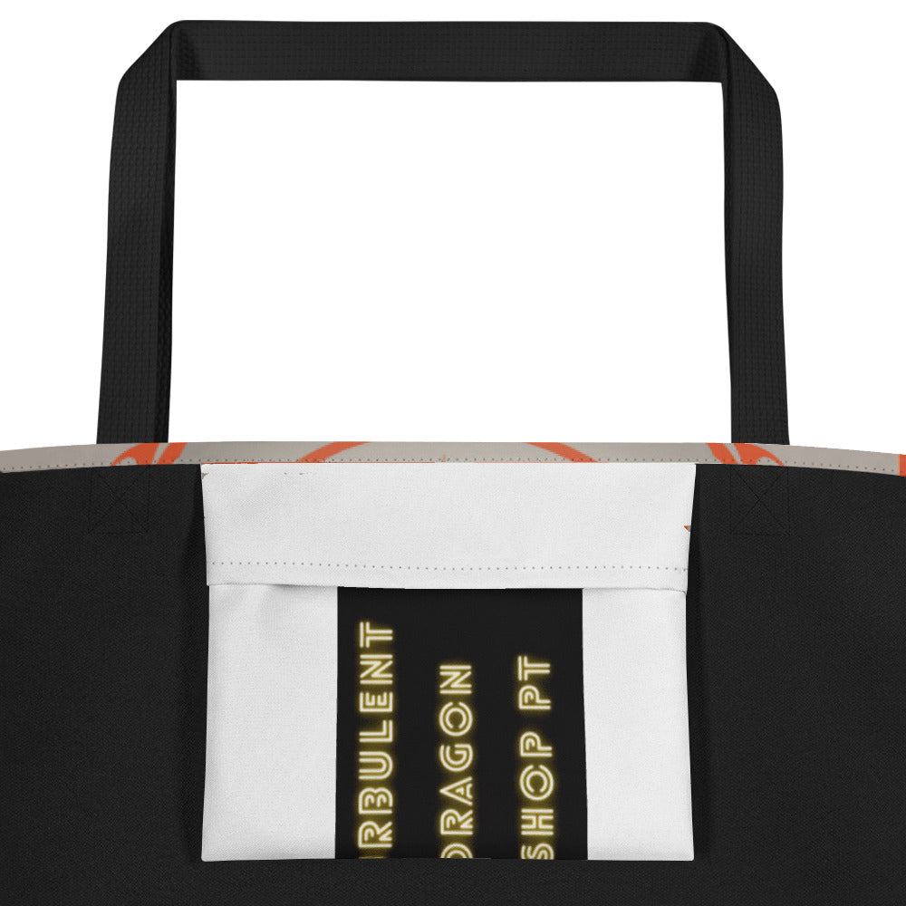 Bolsa sacola grande com impressão all-over