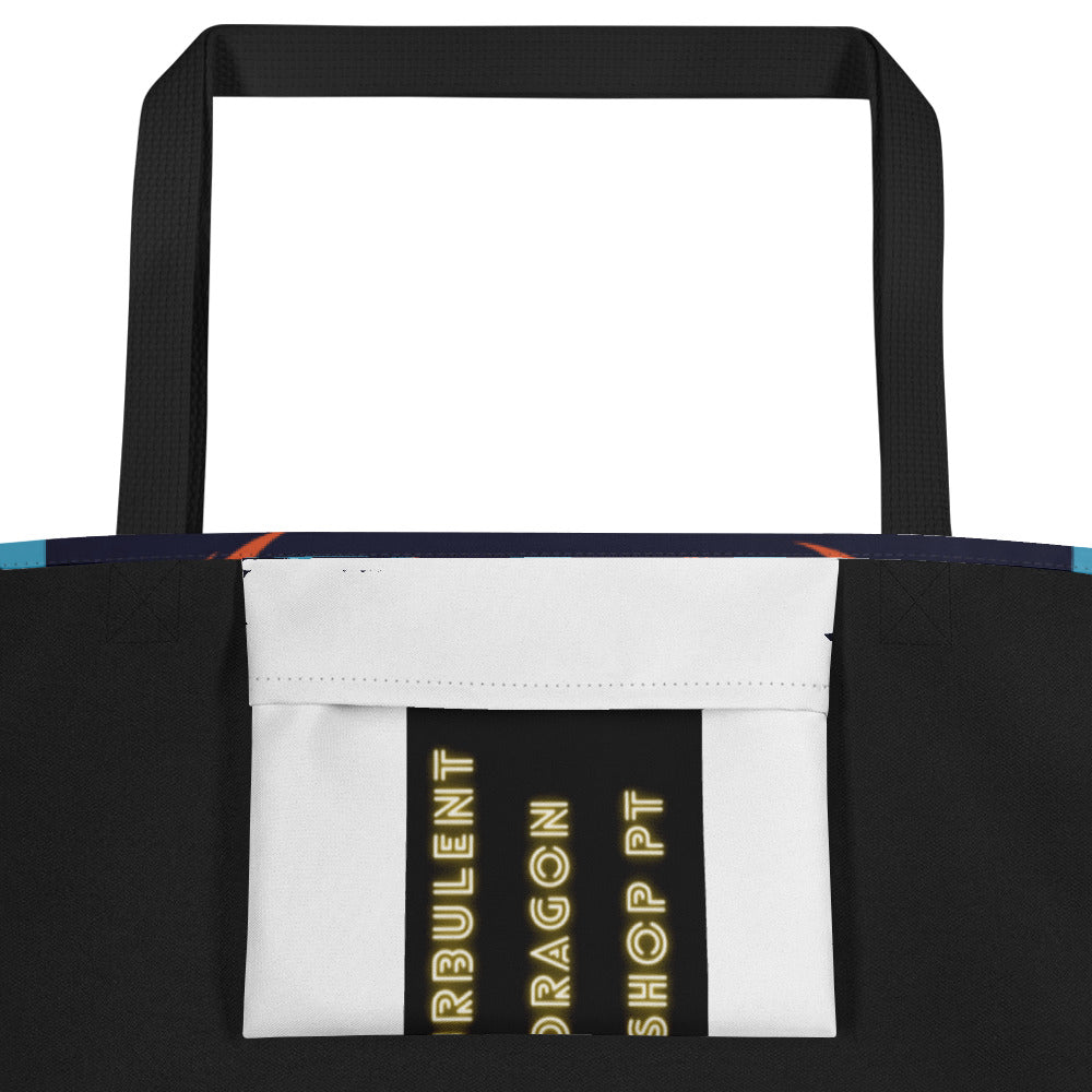 Bolsa sacola grande com impressão all-over