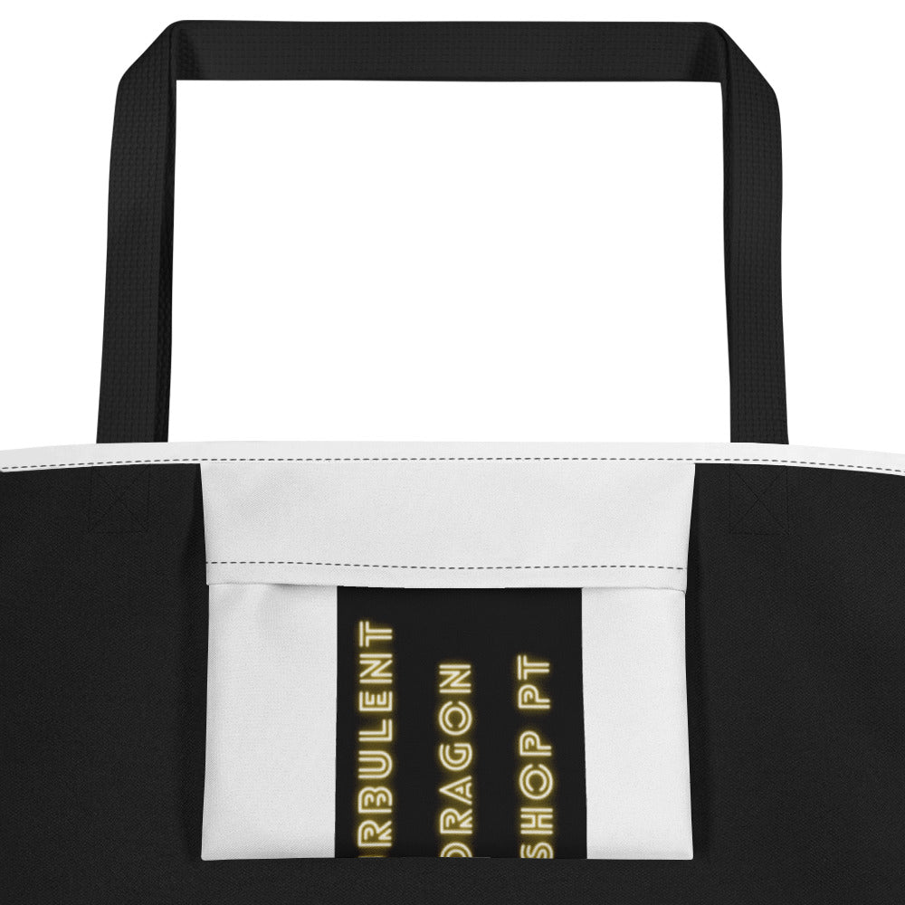 Bolsa sacola grande com impressão all-over