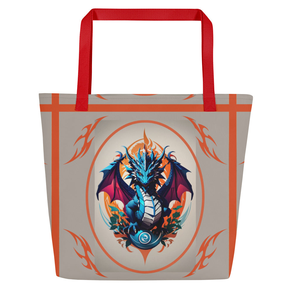 Bolsa sacola grande com impressão all-over