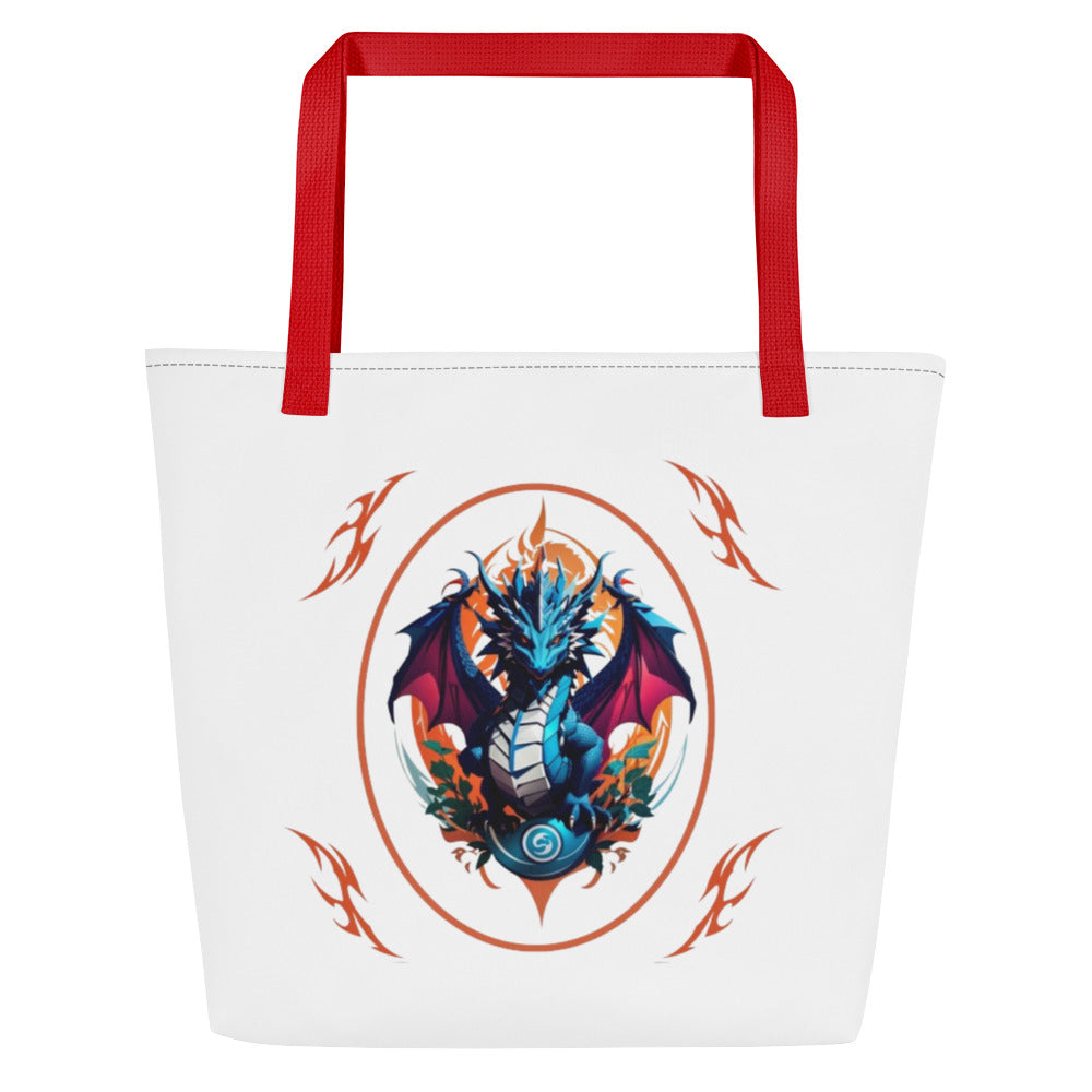 Bolsa sacola grande com impressão all-over
