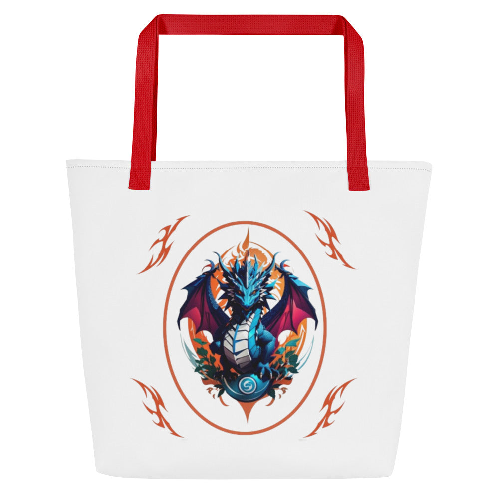 Bolsa sacola grande com impressão all-over