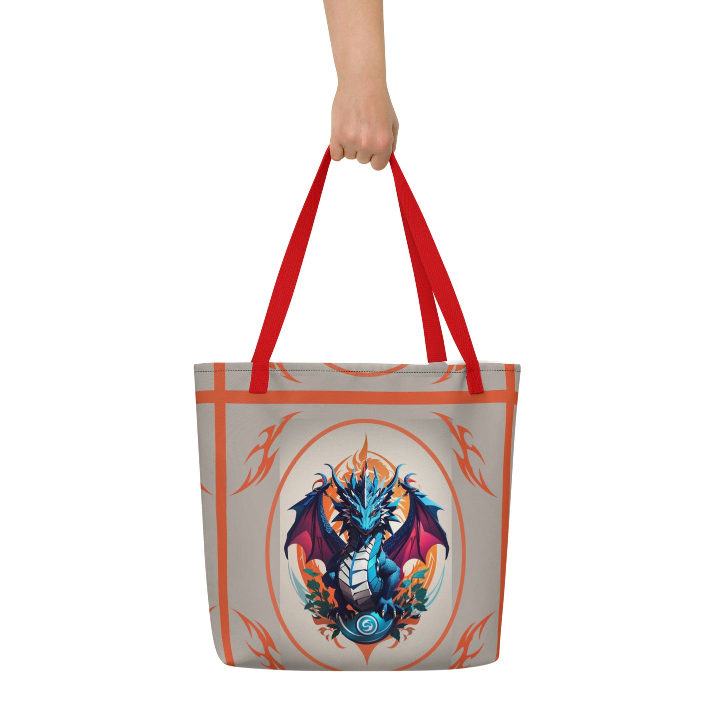Bolsa sacola grande com impressão all-over