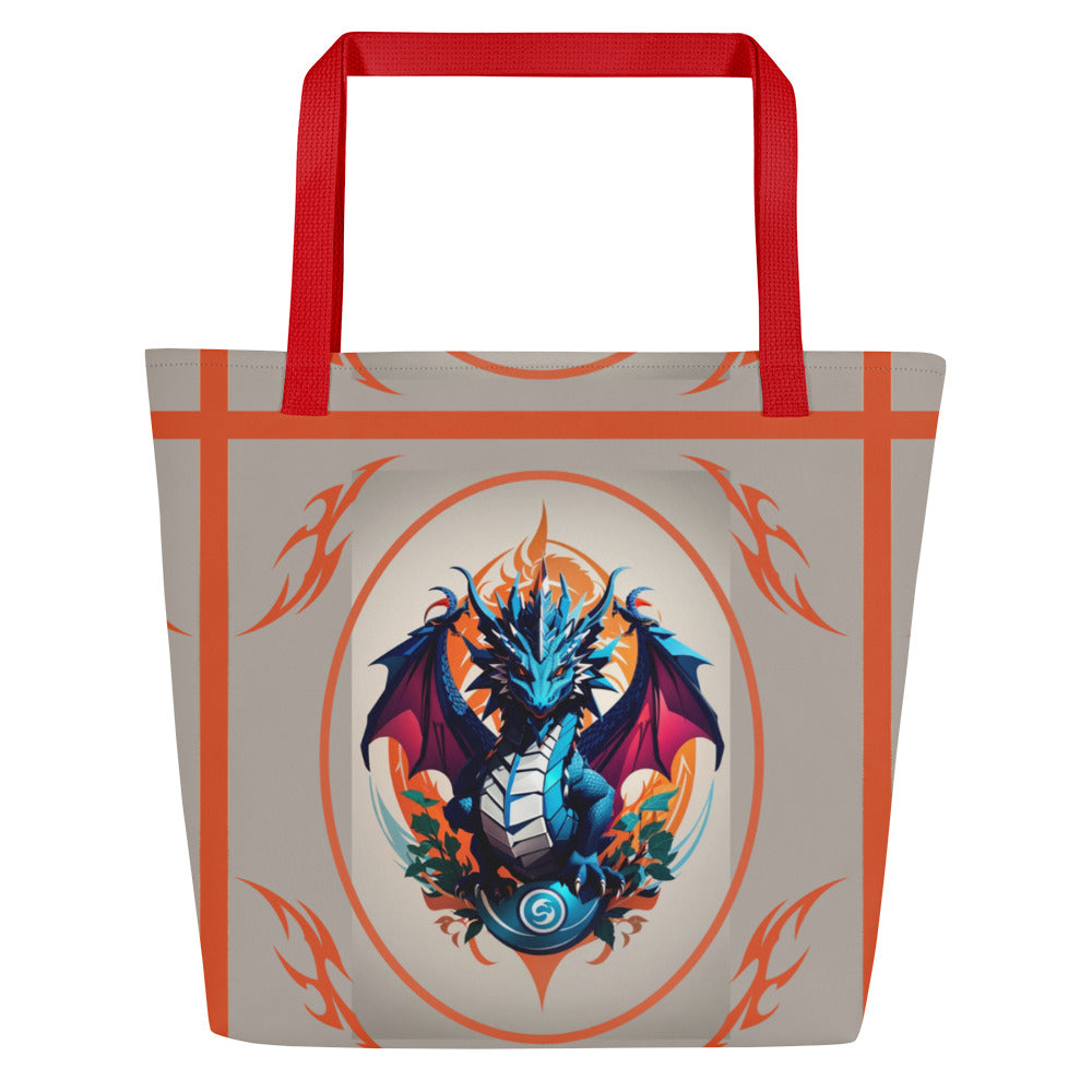 Bolsa sacola grande com impressão all-over
