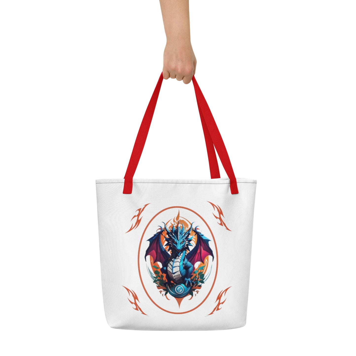Bolsa sacola grande com impressão all-over