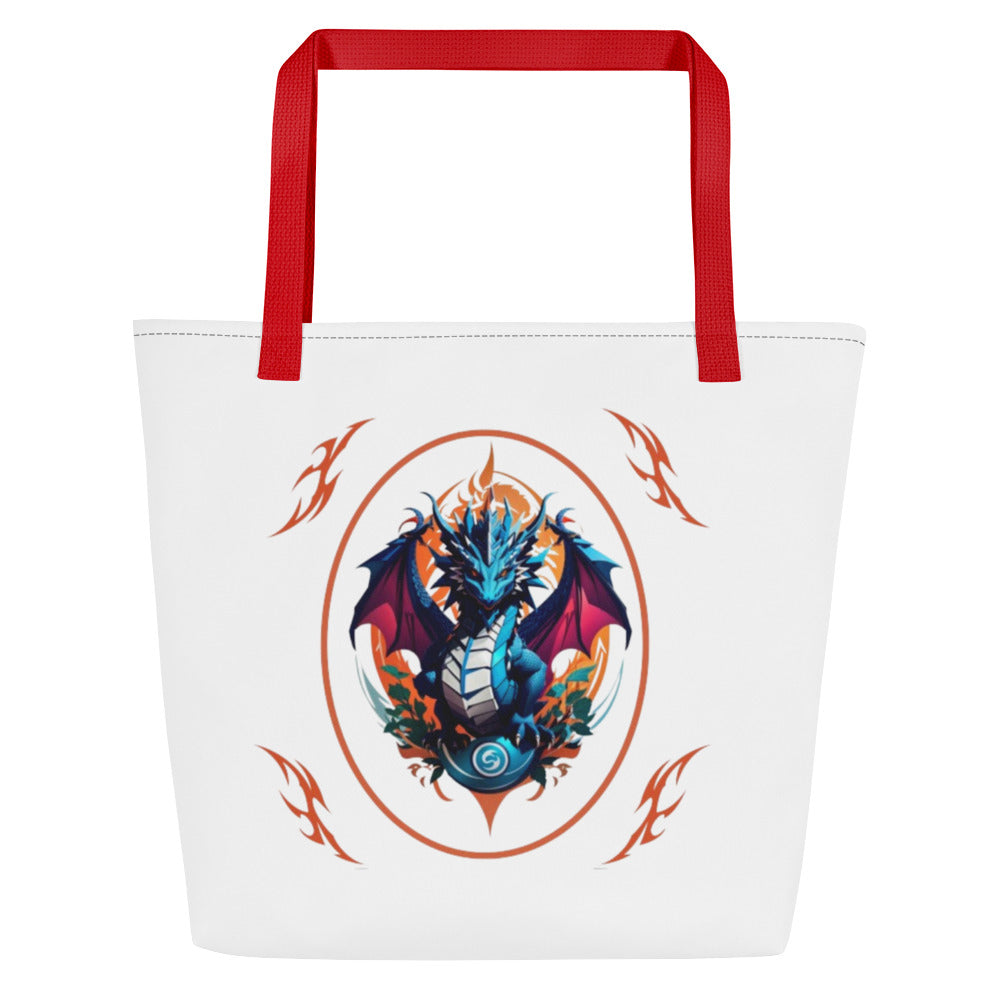 Bolsa sacola grande com impressão all-over