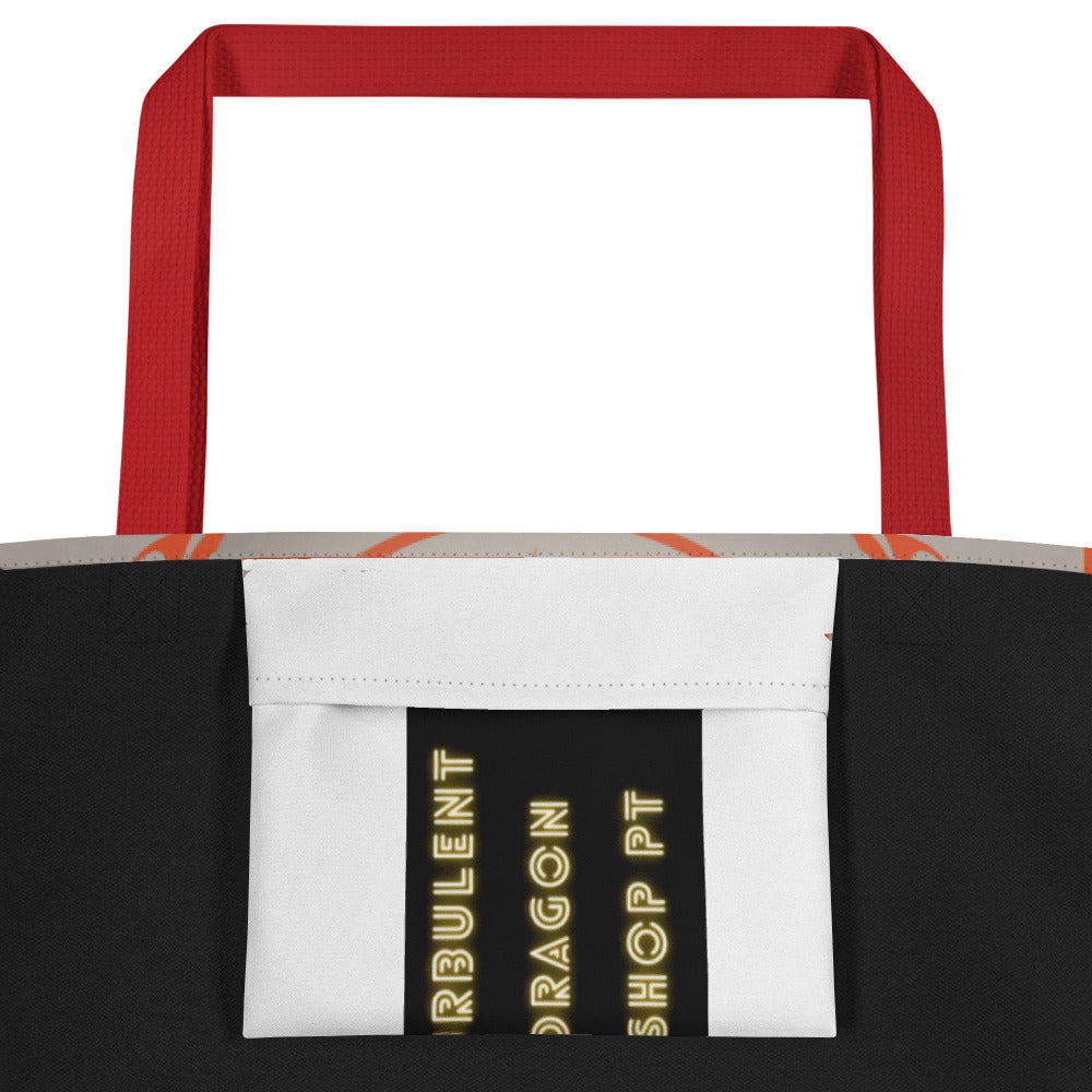 Bolsa sacola grande com impressão all-over