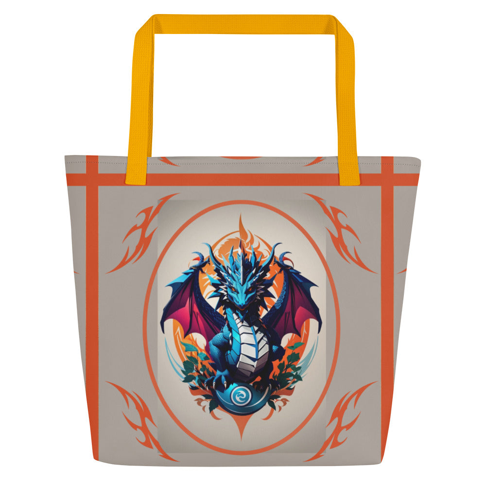 Bolsa sacola grande com impressão all-over