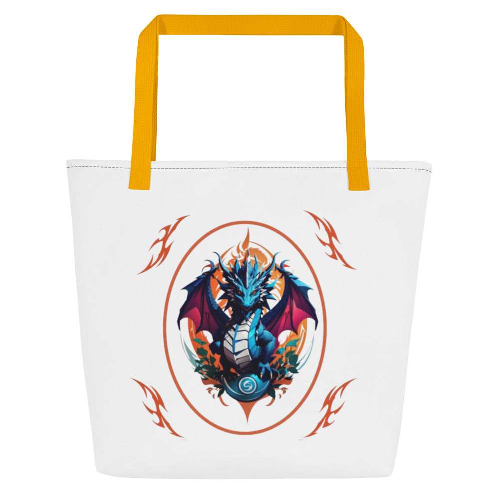 Bolsa sacola grande com impressão all-over