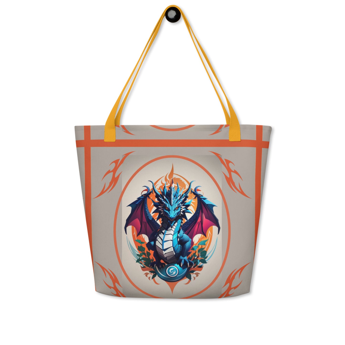 Bolsa sacola grande com impressão all-over