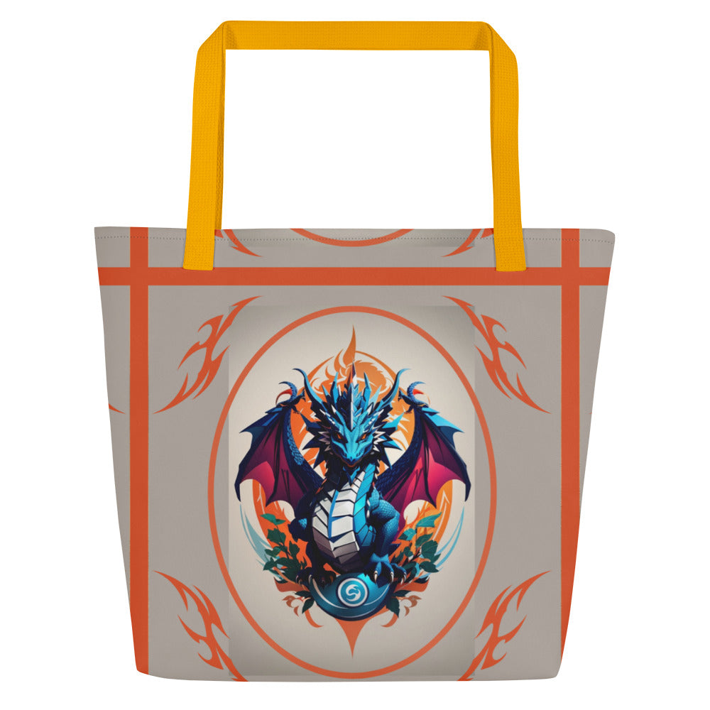 Bolsa sacola grande com impressão all-over