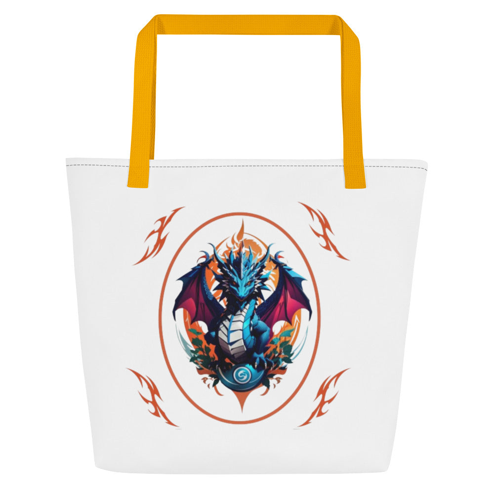 Bolsa sacola grande com impressão all-over