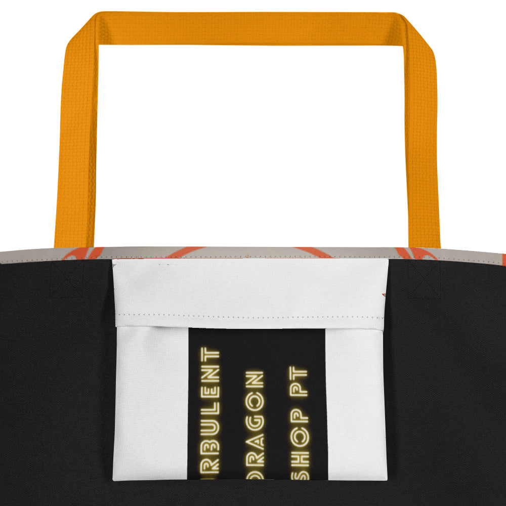 Bolsa sacola grande com impressão all-over