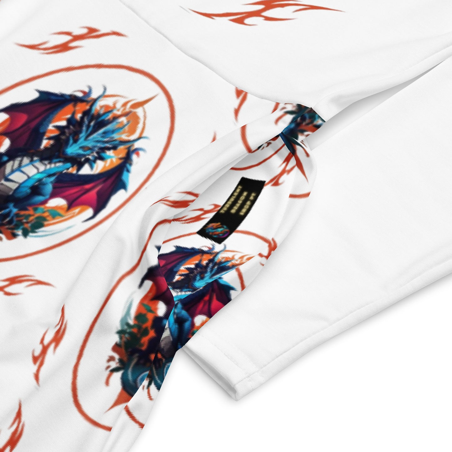 Vestido midi de manga comprida com impressão all-over