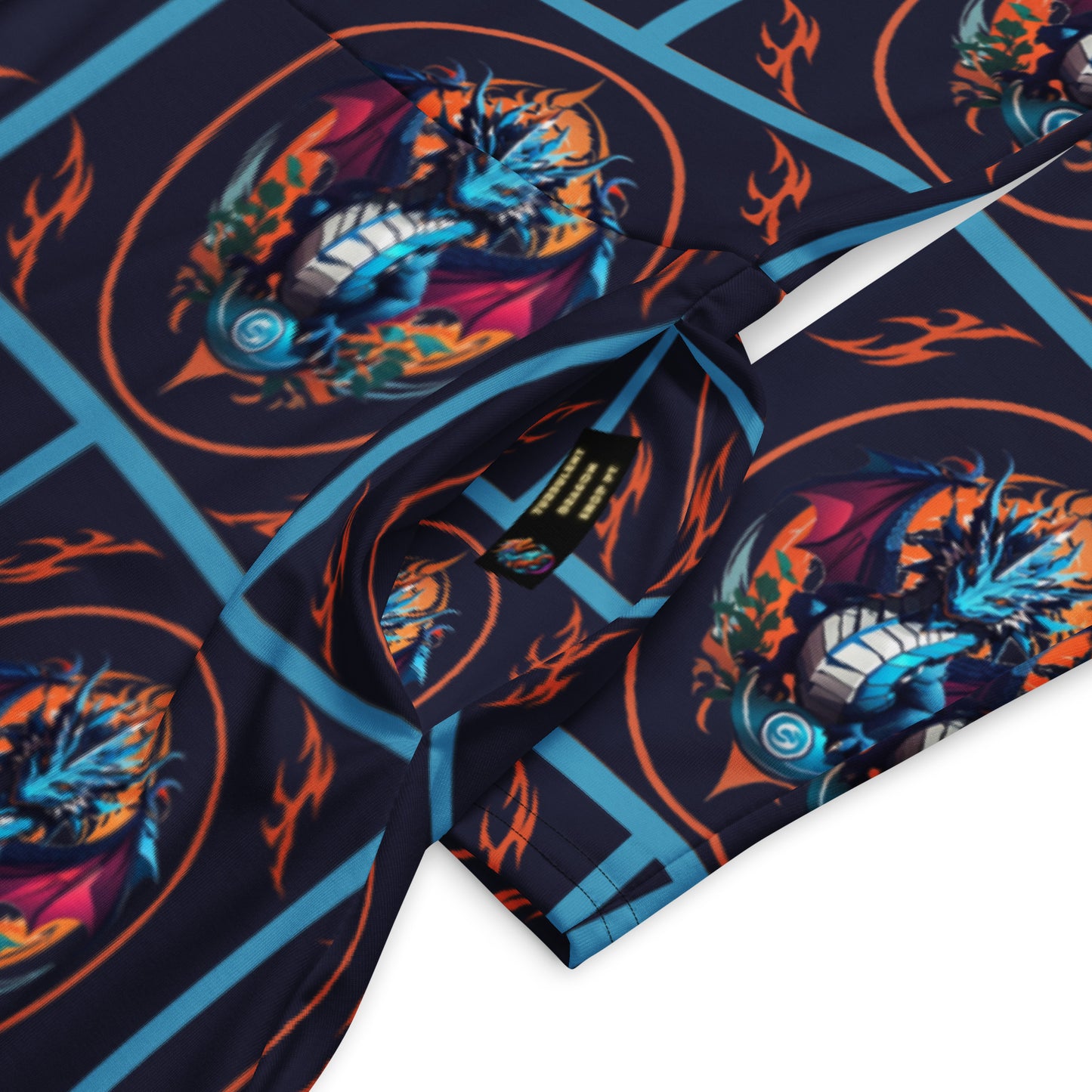 Vestido midi de manga comprida com impressão all-over