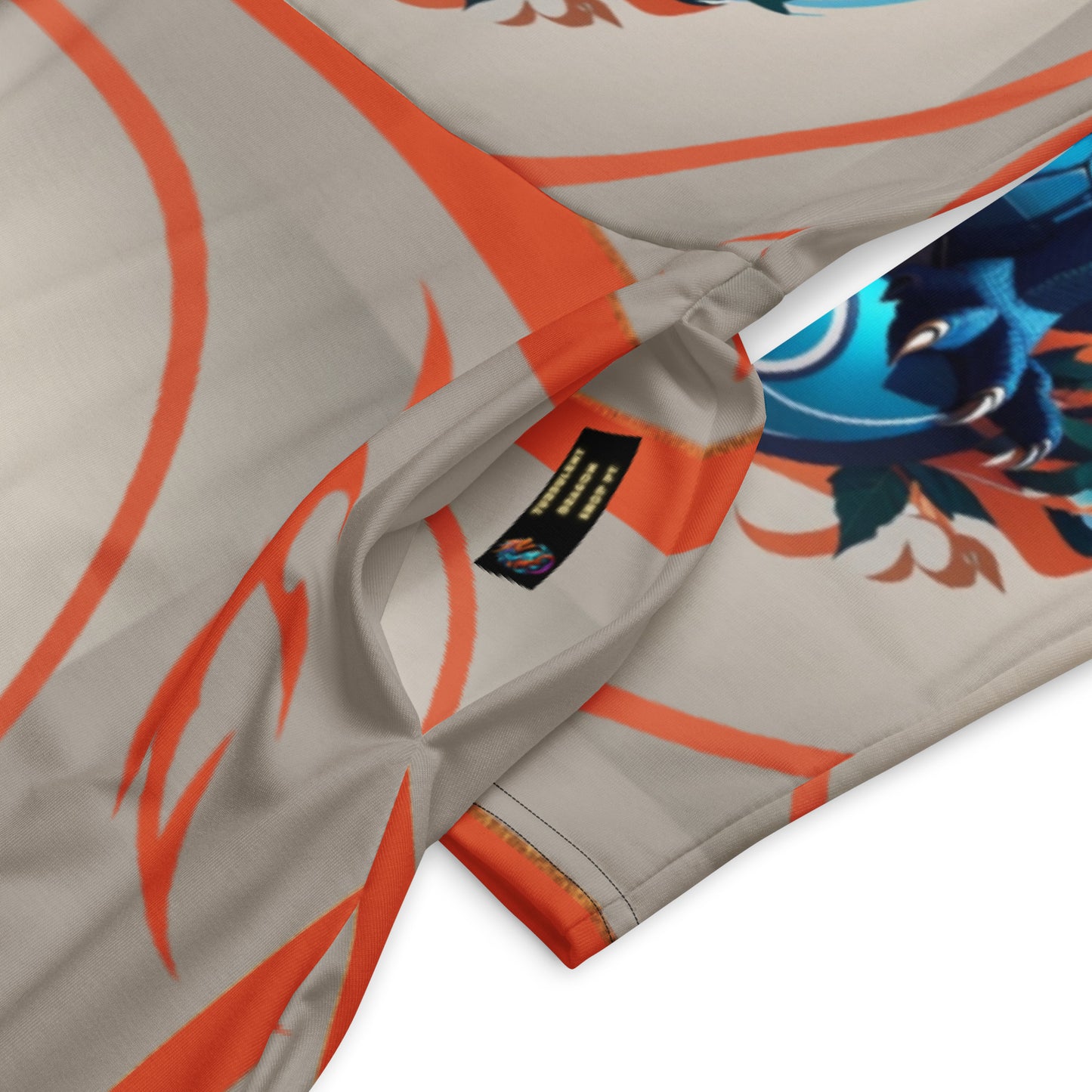 Vestido midi de manga comprida com impressão all-over