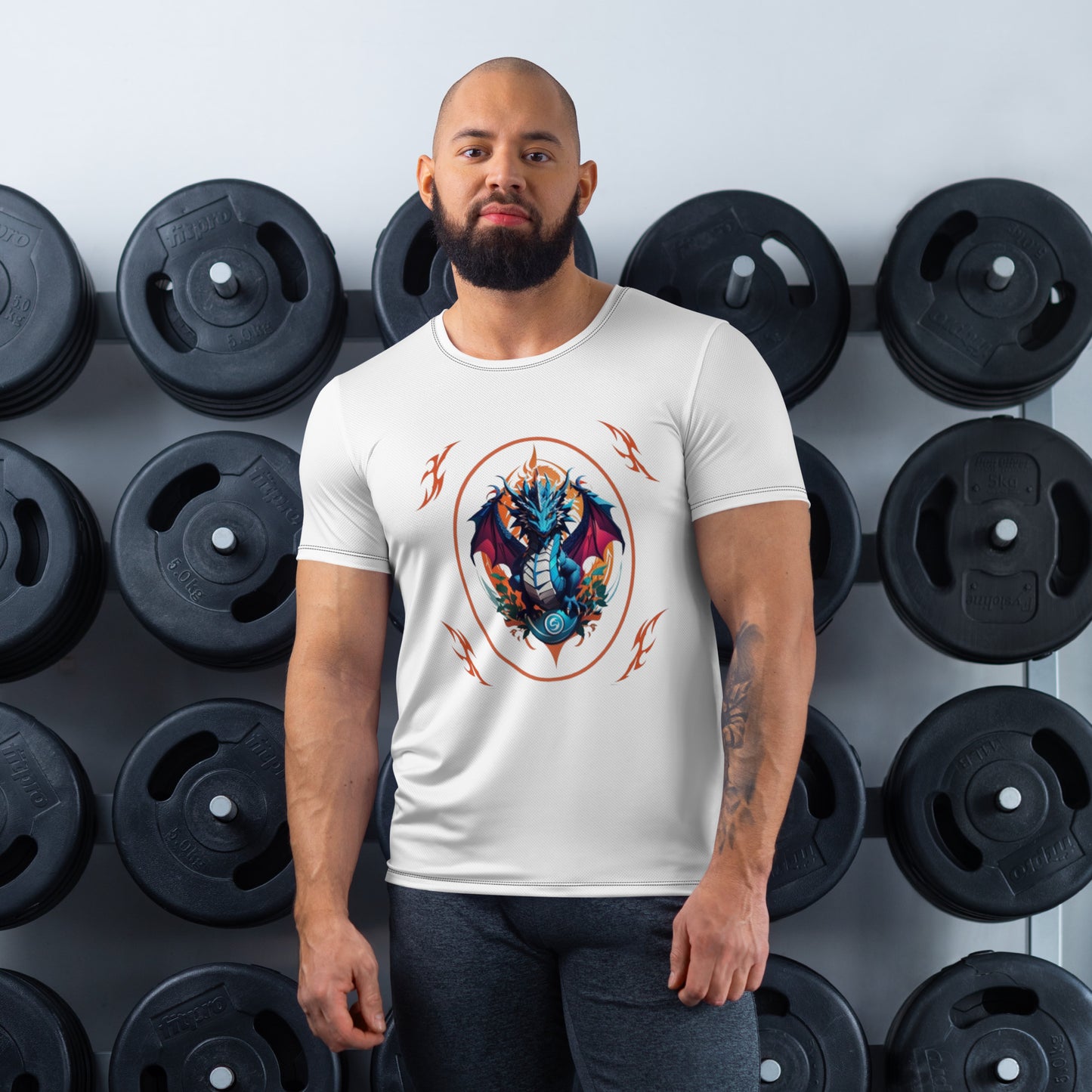 Camiseta Esportiva Masculina com Impressão All-over