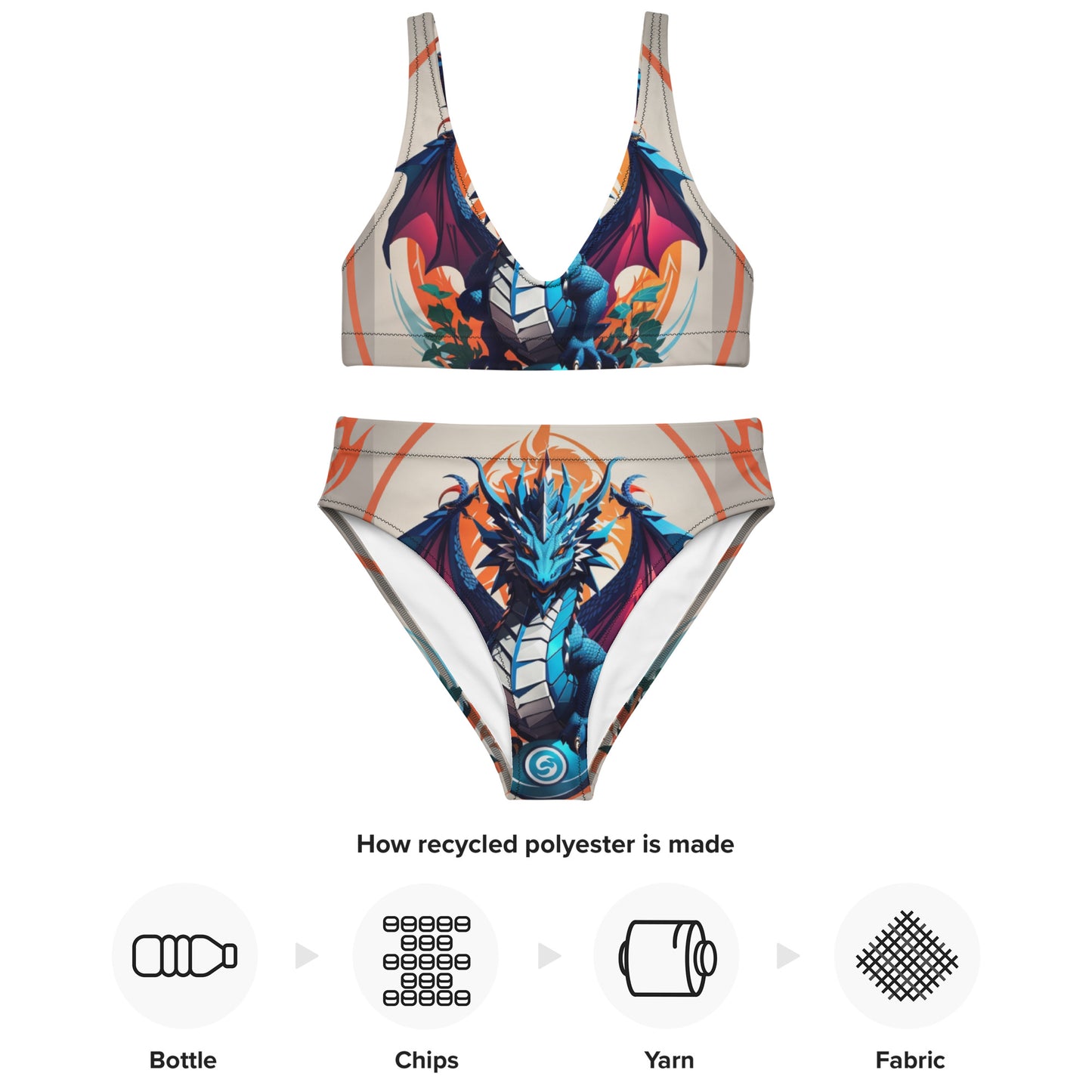 Biquíni Cintura Alta de Tecido Reciclado