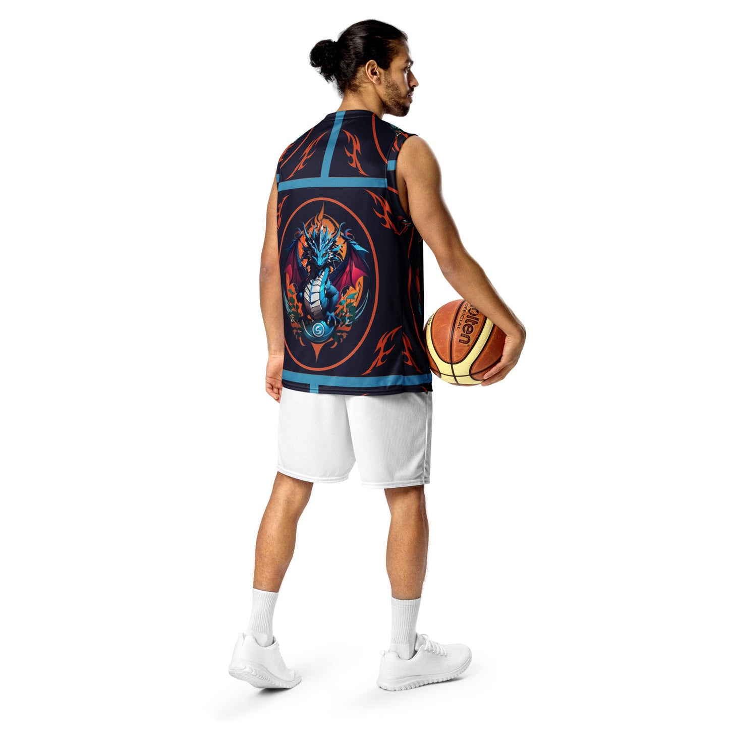 Jersey de basquete unissex de tecido reciclado
