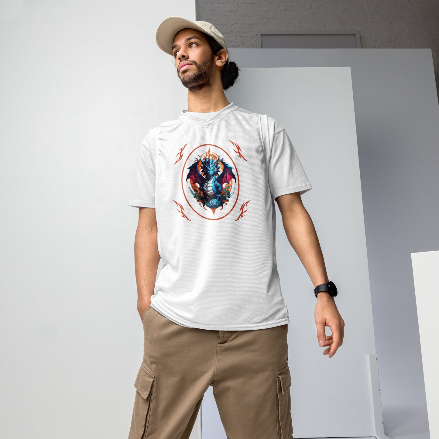 Jersey de basquete unissex de tecido reciclado