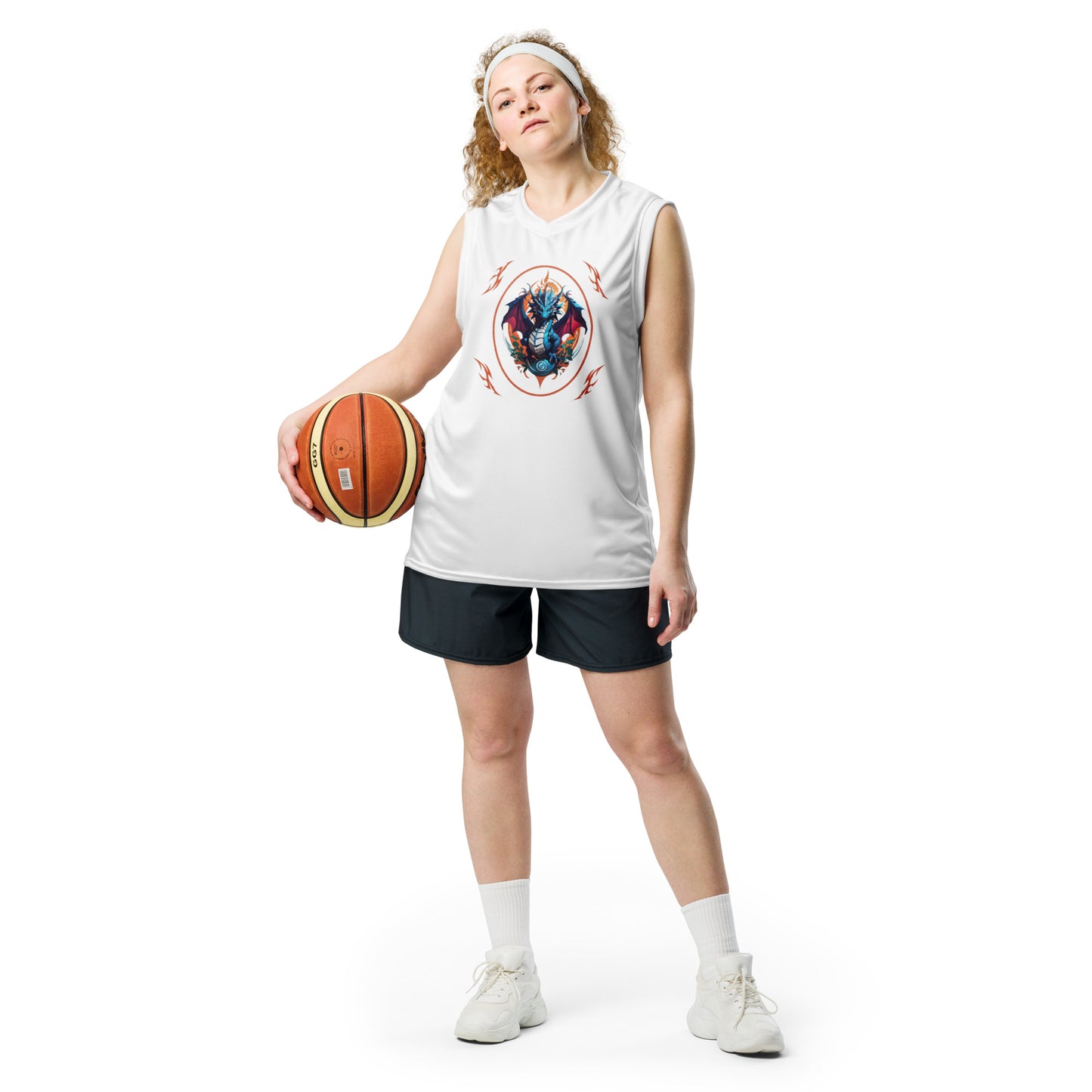 Jersey de basquete unissex de tecido reciclado