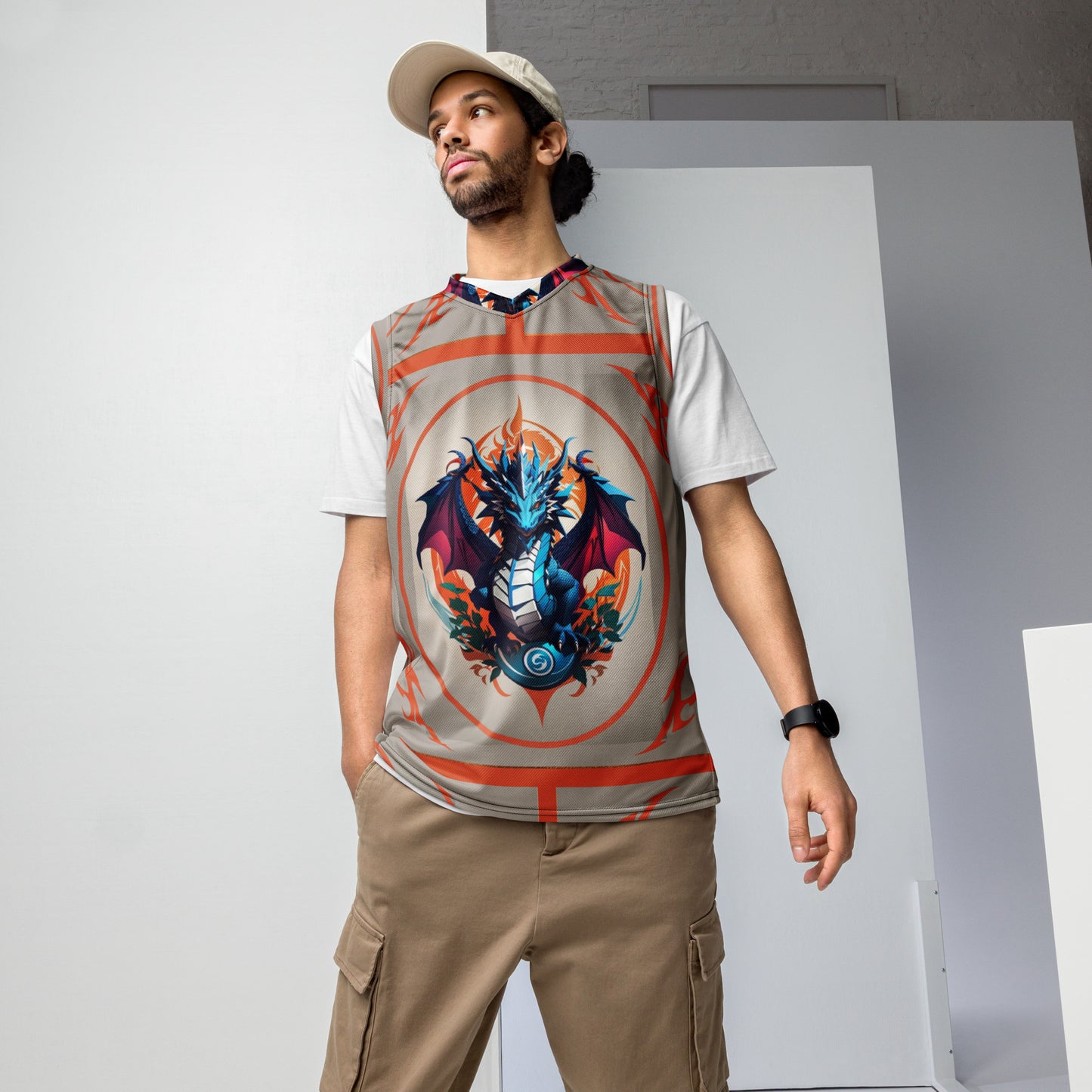 Jersey de basquete unissex de tecido reciclado