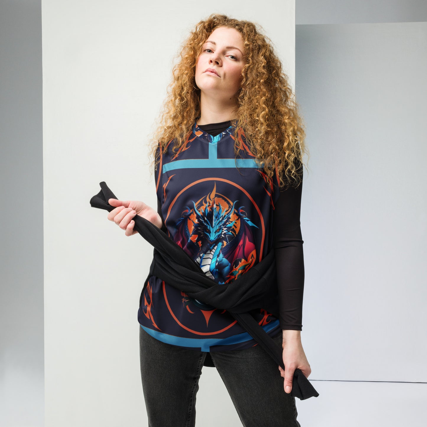 Jersey de basquete unissex de tecido reciclado