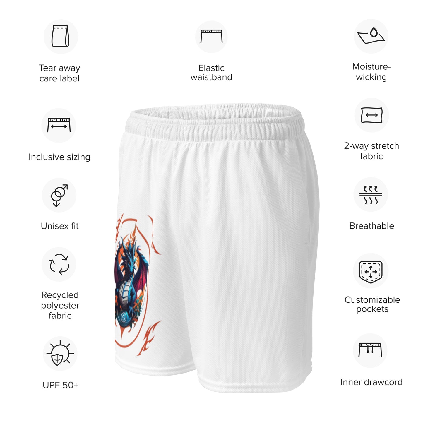 Shorts de malha unissex
