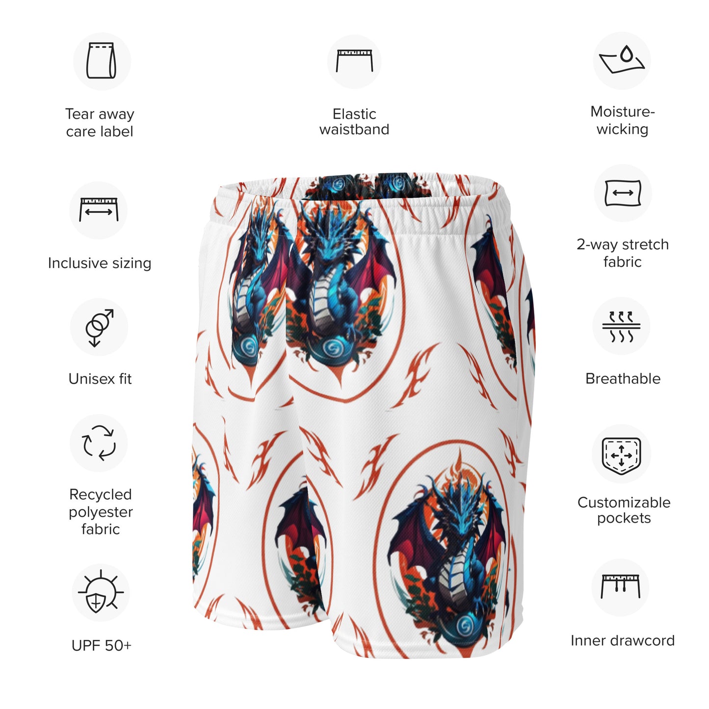 Shorts de malha unissex