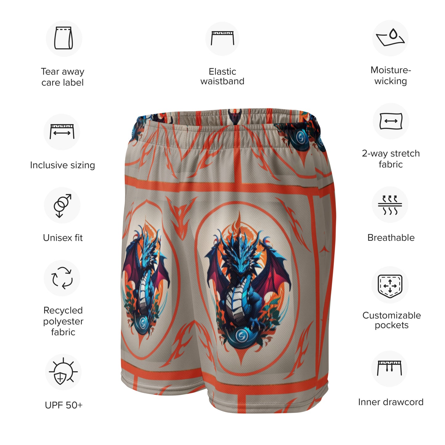 Shorts de malha unissex