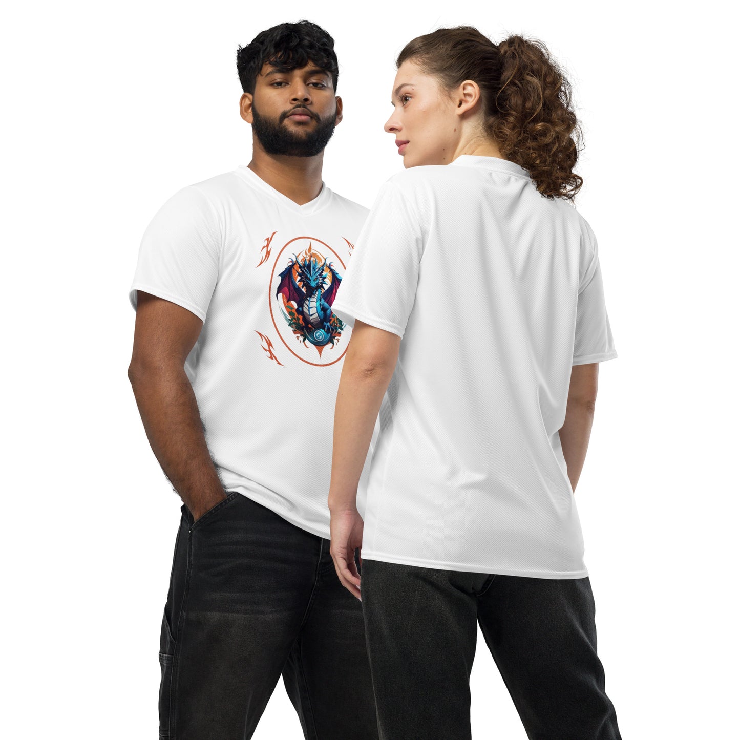 Camiseta esportiva unissex reciclada