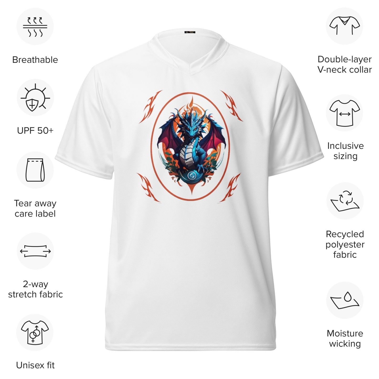 Camiseta esportiva unissex reciclada