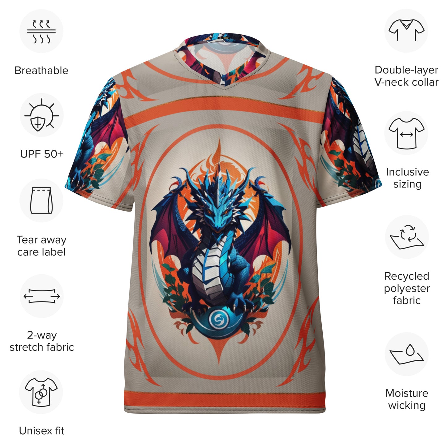 Camiseta esportiva unissex reciclada