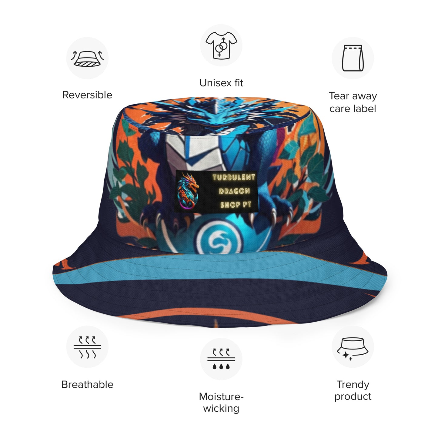 Chapéu bucket reversível